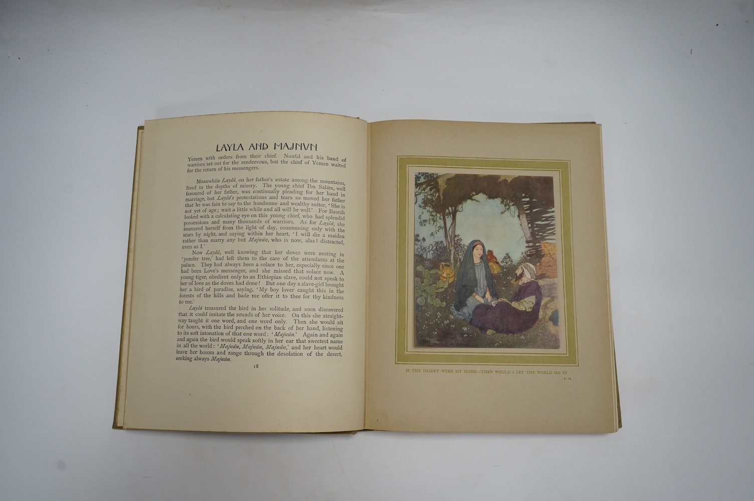 Dulac, Edmund, (illustrator) 6 works - Rubaiyat of Omar Khayyam, with 20 tipped-in colour plates, 4to, original cream cloth gilt, London: Hodder and Stoughton, [1909]; Stories From Arabian Nights, retold by Laurence Hous